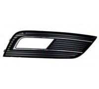 Решетка бампера правая черная/хром Audi A4 B8 рестайл 12-, Polcar