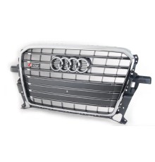 Решетка радиатора S-Line темно-серая+рамка серый хром Ауди Q5 8R 12-17