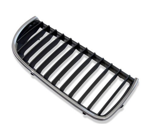Решетка радиатора правая черная с хромированным молдингом БМВ Е90 05-, TYG