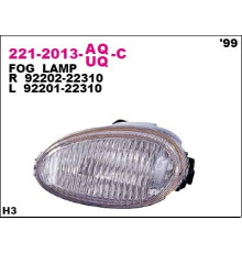 Фара противотуманная левая белая Hyundai Accent I 97-00, 4D, Depo