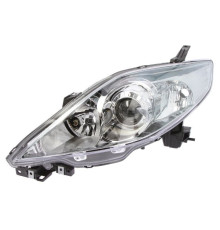 Фара левая Mazda 5 04-07 с мотором, темная , Depo
