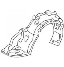 Подкрылок левый Honda Civic 2DR Coupe/3DR HB/4DR sedan 96-, TYG