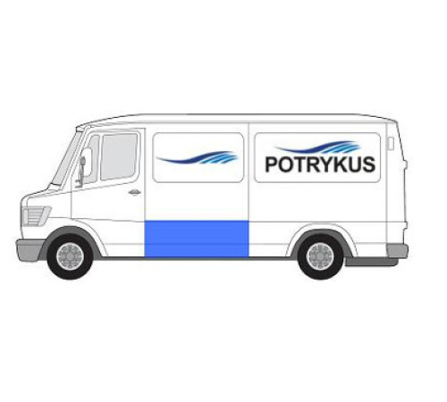Порог кузова левый 53см Мерседес T1 207-410 77-96, Potrykus