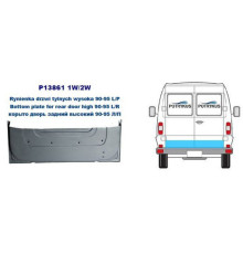 Накладка внутренняя двери задней левой (высокая) Mercedes T1 207-310 77-96