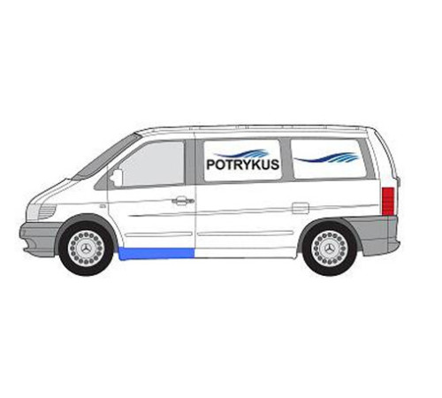 Порог левый передний Мерседес Вито W638 96-03 Potrykus Порог левый передний Мерседес Вито W638 96-03 Potrykus