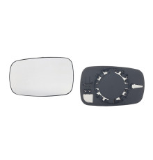Стекло зеркала левое с подогревом, асферич Renault Clio 05-09, Megane II 02-08, Megane Scenic II 03-