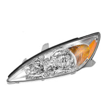 Фара левая Toyota Camry - 02-04 USA хром, Depo