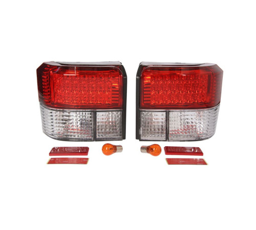 Комплект задних фонарей красно-белых led Фольксваген T4 90-97, Depo
