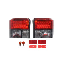 Комплект задних фонарей красно-тонированых LED Volkswagen T4, Depo