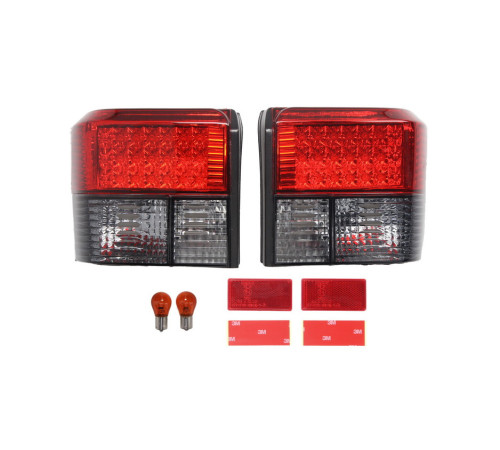 Комплект задних фонарей красно-тонированых Фольксваген T4 90-97, Depo