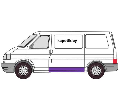 Порог кузова левый 25см Фольксваген T4 90-03, Klokkerholm Порог кузова левый 25см Фольксваген T4 90-03, Klokkerholm