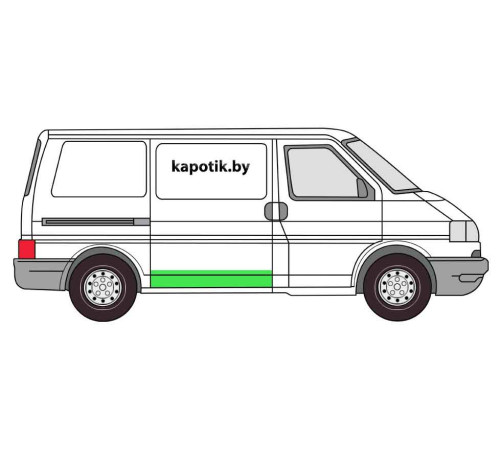 Накладка внутренняя двери сдвижной Фольксваген T4 90-03 Накладка внутренняя двери сдвижной Фольксваген T4 90-03